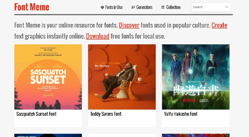 📢 FontMeme - 一个在线字体资源平台🏷️ #趣站 #字体库👉🏻 