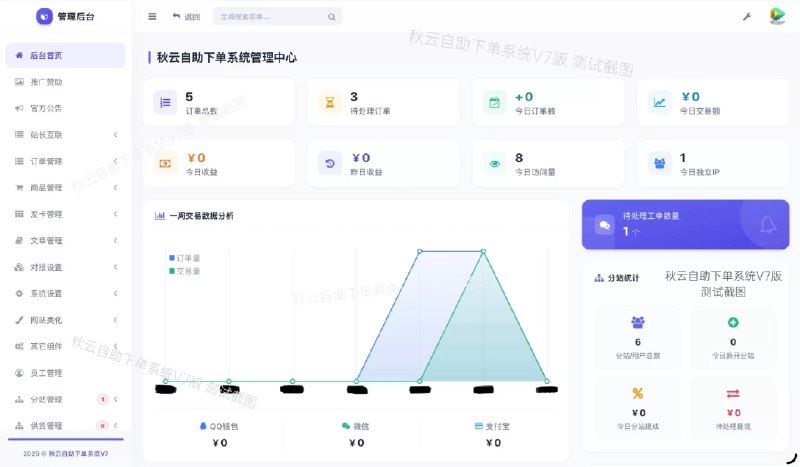 📢 彩虹云商城二开重构美化版源码 秋云自助下单系统V7版🏷️ #源码👉🏻 