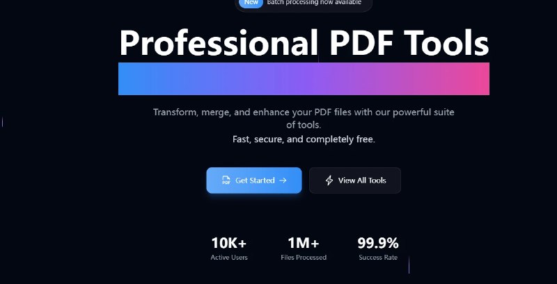 📢 PDF Tools - 一个独立开发的免费在线PDF工具🏷️ #趣站 #PDF工具👉🏻 