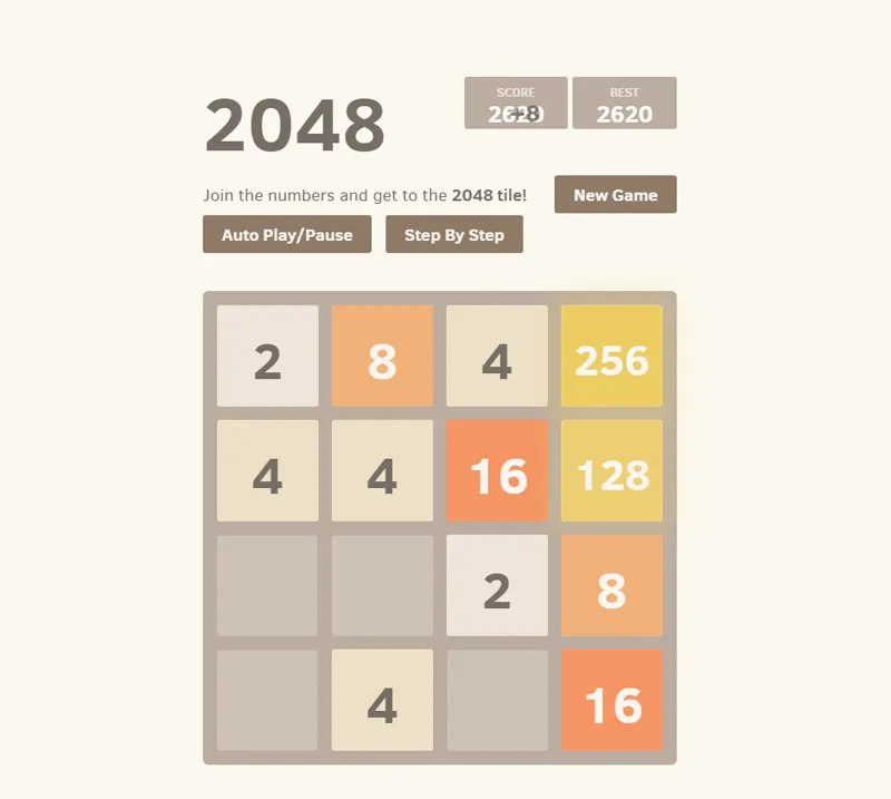 📢 HTML+JS开发的2048方块游戏网页源码(带AI功能)🏷️ #Android | 软件 #游戏源码👉🏻 