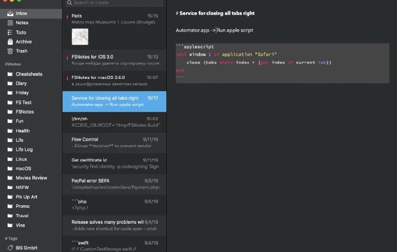 📢 FSNotes - 一款功能丰富且易于使用的开源现代化笔记管理器🏷️ #Apple | Mac | 软件 #笔记工具👉🏻 