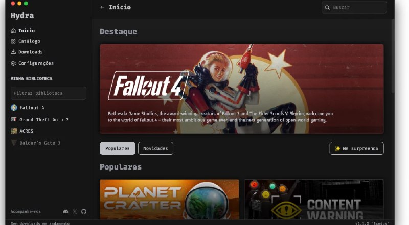 📢 Hydra – 开源且免费的丰富功能游戏启动器🏷️ #Windows | 软件 #游戏启动器👉🏻 