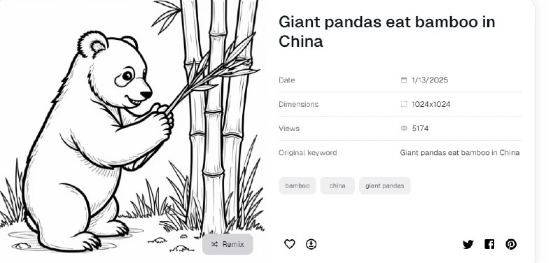 📢 AI涂色书 - 提供了丰富的手抄报素材🏷️ #趣站👉🏻 