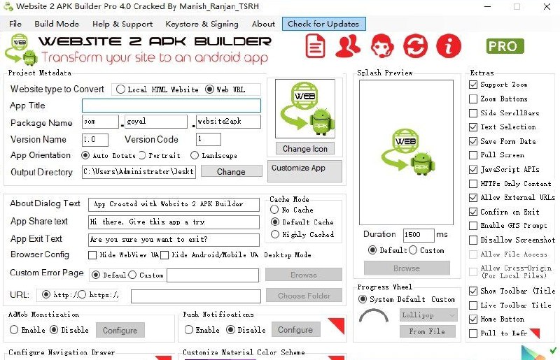 📢 网页转安卓apk的软件: website 版本号是v4.0🏷️ #Windows | 软件👉🏻 