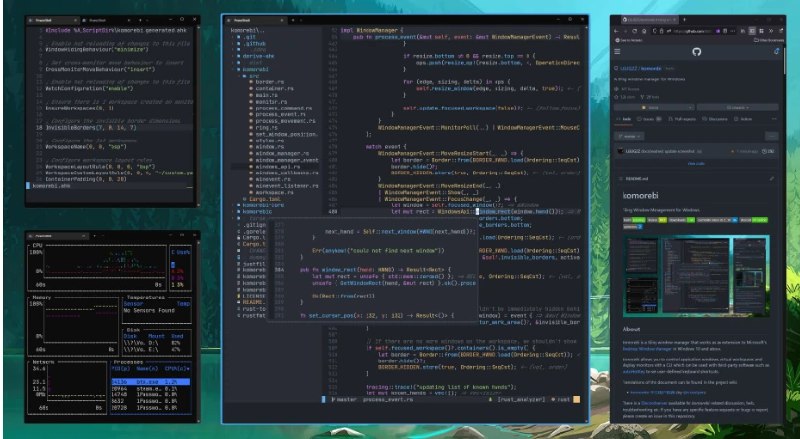 📢 komorebi - 专为Windows平台设计的平铺窗口管理器🏷️ #Windows | 软件 #Windows实用工具👉🏻 