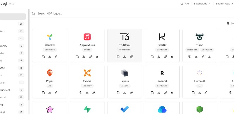 📢 SVGL - 一个开源的SVG徽标库网站🏷️ #趣站 #图标资源👉🏻 