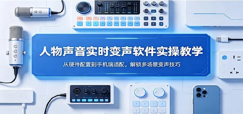 📢 人物声音实时变声软件实操教学：从硬件配置到手机端适配，解锁多场景变声技巧🏷️ #教程👉🏻 